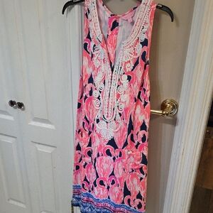 Lilly Pulitzer Pink and Blue Sleeveless Dress